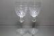 Two (2) Vintage Waterford Crystal Castletown Claret Wine Glasses Goblets Mint