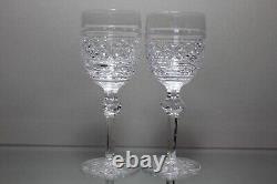 Two (2) Vintage Waterford Crystal Castletown Claret Wine Glasses Goblets Mint