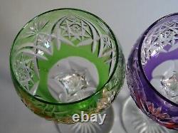 Two Vintage Roemer Wine Glasses Crystal Style Quality Val Saint Lambert Design