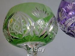 Two Vintage Roemer Wine Glasses Crystal Style Quality Val Saint Lambert Design