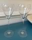 U98 Vintage Antique Classic Crystal Cut Saint Louis Signed Wine Glass Set Of 2
