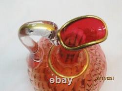 Ultra Rare Baccarat Swirl Rose Tiente Rubina Amberina Pitcher Wine Decanter 10T