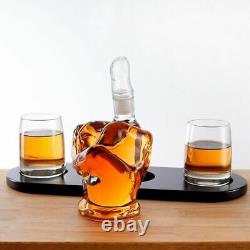 Decanter For Whiskey Red Wine Glass Crystal Dispenser Bottle Display Vintage 