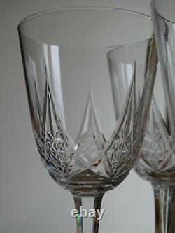 VINTAGE 12 BURGUNDY WINE GLASSES CRYSTAL BACCARAT PATTERN EPRON height 5,90