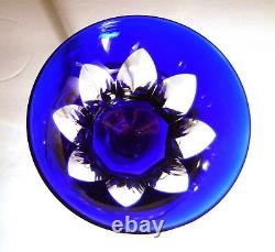 VINTAGE Baccarat Crystal BAC-76 Set of 6 Rhine Wines Cobalt Blue 7 7/8 FRANCE