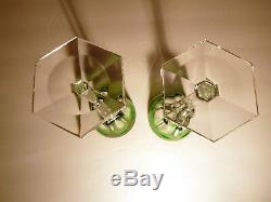 VINTAGE Baccarat Crystal HARCOURT (1841-) 2 Rhine Wines Emerald Green 7 3/8