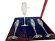 VINTAGE CARTIER CRYSTAL CHAMPAGNE & WINE GLASSES Set of 4 Original Box NEW