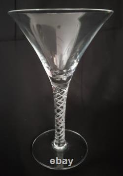 VINTAGE CRYSTAL AIR TWIST STEM Wine/Champagne Glasses? Service For 4