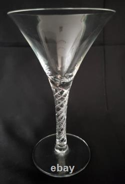 VINTAGE CRYSTAL AIR TWIST STEM Wine/Champagne Glasses? Service For 4