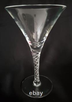 VINTAGE CRYSTAL AIR TWIST STEM Wine/Champagne Glasses? Service For 4