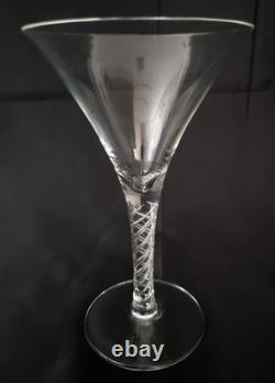 VINTAGE CRYSTAL AIR TWIST STEM Wine/Champagne Glasses? Service For 4