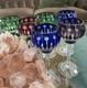 VINTAGE KING LOUIS CUT-TO-CLEAR CRYSTAL HOCK WINE GOBLETS 12 ct RICH JEWEL TONES
