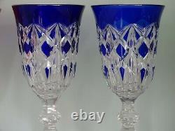 VINTAGE LARGE ROEMER 6 WINE GLASSES CRYSTAL BACCARAT PATTERN height 8,46 S. 1151