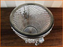 VINTAGE LARGE SILVER PLATE CHAMPAGNE CUT GLASS WINE COOLER ICE BUCKET EPNS 1950s