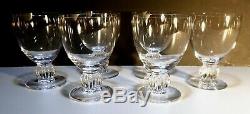 VINTAGE Lalique Crystal ALGER (1940-2006) 6 Maderia Wine Glass 4 1/4 8 ounce