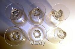 VINTAGE Lalique Crystal ALGER (1940-2006) 6 Maderia Wine Glass 4 1/4 8 ounce