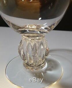 VINTAGE Lalique Crystal ALGER (1940-2006) 6 Maderia Wine Glass 4 1/4 8 ounce