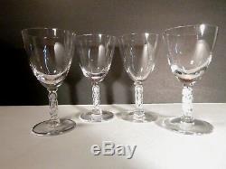 VINTAGE Lalique Crystal GUEBWILLER (1926-) Set of 4 Sherry Wine Glasses 4 3/8