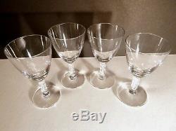 VINTAGE Lalique Crystal GUEBWILLER (1926-) Set of 4 Sherry Wine Glasses 4 3/8