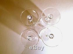 VINTAGE Lalique Crystal GUEBWILLER (1926-) Set of 4 Sherry Wine Glasses 4 3/8