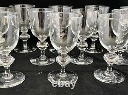 VINTAGE MCM Set 12 STEUBEN 7925 George Thompson WHITE WINE CLARETS GLASSES Mint