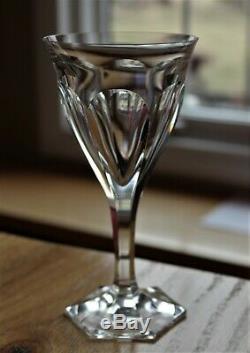 VINTAGE SET 8 MOSER BOHEMIAN CUT CRYSTAL Adela Melikoff WINE GOBLETS 6 1/2