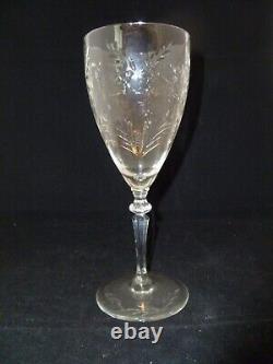 VINTAGE Set of 11 Very Fine Crystal Wine Glasses With Cut Wheat Pattern