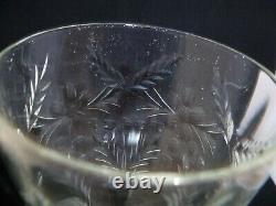 VINTAGE Set of 11 Very Fine Crystal Wine Glasses With Cut Wheat Pattern
