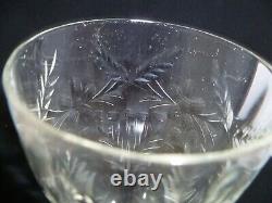 VINTAGE Set of 11 Very Fine Crystal Wine Glasses With Cut Wheat Pattern