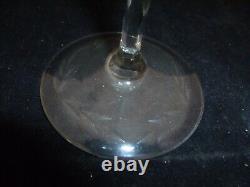 VINTAGE Set of 11 Very Fine Crystal Wine Glasses With Cut Wheat Pattern
