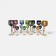 VINTAGE Set of 16 Nachtmann Crystal Antika Wine (8) and Cordial (8) Glasses