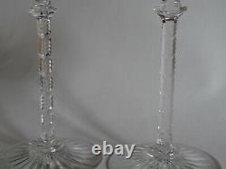 VINTAGE TWO ROEMER WINE GLASSES CRYSTAL VAL ST LAMBERT red green