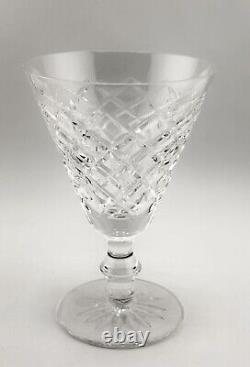 VINTAGE WATERFORD CRYSTAL ADARE (CUT) 5 1/4 CLARET WINE GLASS Set Of (6)