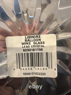 VINTAGE WATERFORD CRYSTAL LISMORE BALLOON WINE GOBLETS GLASSES set of 2