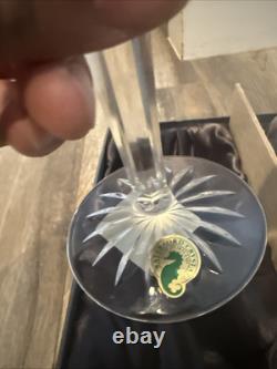VINTAGE WATERFORD CRYSTAL LISMORE BALLOON WINE GOBLETS GLASSES set of 2