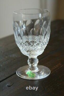VINTAGE Waterford Crystal 7 COLLEEN GOBLETS SHORT STEM WINE GLASSES 5.25 Tall