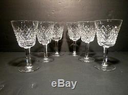VINTAGE Waterford Crystal ALANA (1952-) 6 Claret Wine 5 7/8 Made in IRELAND