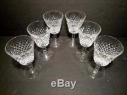 VINTAGE Waterford Crystal ALANA (1952-) 6 Claret Wine 5 7/8 Made in IRELAND