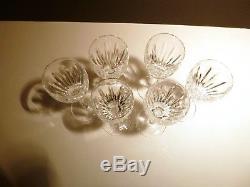 VINTAGE Waterford Crystal CARINA (1987-) Set of 6 Sherry Wine Glasses 5 1/4