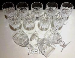 VINTAGE Waterford Crystal COLLEEN (1953-) 12 Claret Wine Glasses 4 3/4 5oz