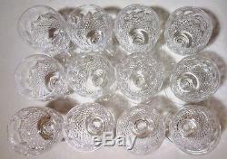 VINTAGE Waterford Crystal COLLEEN (1953-) 12 Claret Wine Glasses 4 3/4 5oz