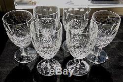 VINTAGE Waterford Crystal COLLEEN (1953-) 6 Claret Wine Glasses 4 3/4 5oz