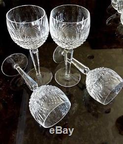 VINTAGE Waterford Crystal COLLEEN (1953-Archived) 4 Wine Hock Glasses 7 1/2