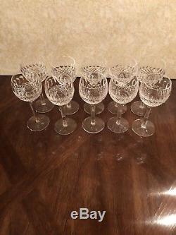 VINTAGE Waterford Crystal COLLEEN TALL (1986-) Set of 10 Claret Wine 6 1/2