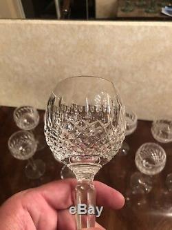 VINTAGE Waterford Crystal COLLEEN TALL (1986-) Set of 10 Claret Wine 6 1/2