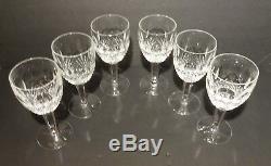 VINTAGE Waterford Crystal COLLEEN TALL (1986-) Set of 6 Sherry Wine 5 1/4