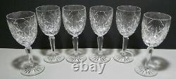 VINTAGE Waterford Crystal GLENGARRIFF (1973-) 6 Claret Wine Glasses 6 1/2