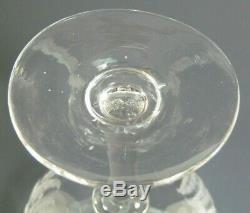 VINTAGE Wine Glass Set of 6 Fine & Delicate Fern Cut Champagne Saucers