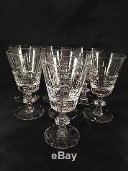 VIntage Fostoria WILLIAMSBURG Cut Crystal Claret Wine Glasses Set of 7