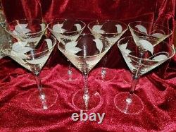 VNTG Total Of 28 WATER WINE Champ. Etc. STEMS Etched Dorothy THORPE Barware GLAM